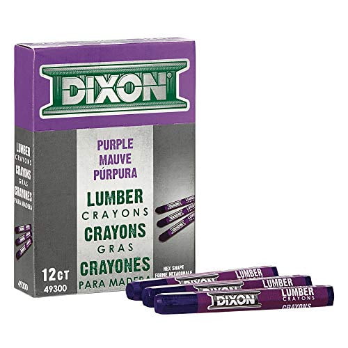 Pack of 12 Purple Color Dixon Ticonderoga 49300 Lumber Crayon 